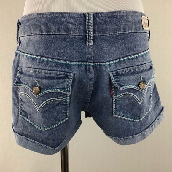Levi's Pants - ❌SOLD❌Levis Big Stitch Embroidered Shorts Jr's 9